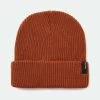 Brixton Polar Chunky Beanie Burnt Henna -Hoeden Winkel 1899951552