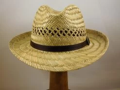 Fiebig Natuurstro Fedora Ventilatie Gesp NATUREL -Hoeden Winkel 1905807408