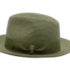 Borsalino Fedora Bogart Bandstro Hemp Green -Hoeden Winkel 1906014885