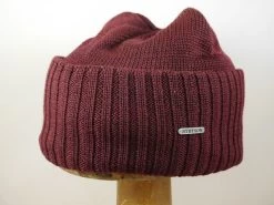 Stetson Beanie Northport Merino Wool Knit Bordeaux -Hoeden Winkel 1906535607