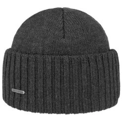 Stetson Beanie Northport Merino Wool Knit Anthracite