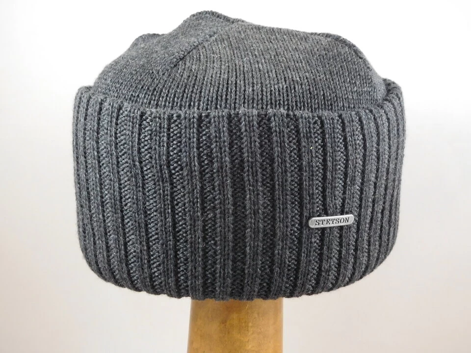 Stetson Beanie Northport Merino Wool Knit Anthracite 5 Stetson Beanie Northport Merino Wool Knit Anthracite - Afbeelding 3