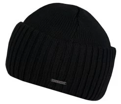 Stetson Beanie Northport Merino Wool Knit Black