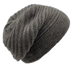 Bronte Dubbelgebreide Muts Wol Noce Taupe