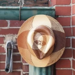 Bailey Giger Fedora Toquilla Palm GOLDENROD PLAID -Hoeden Winkel 1910716326