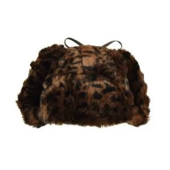 Kangol Pilotenmuts Trapper Faux Fur Leopard -Hoeden Winkel 1916026992