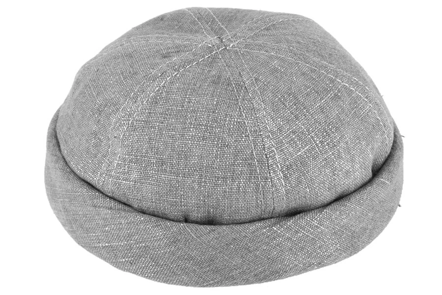 Fiebig Docker Muts Linnen Lichtgrijs 3 Fiebig Docker Muts Linnen Lichtgrijs