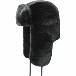 Kangol Pilotenmuts Trapper Faux Fur Zwart
