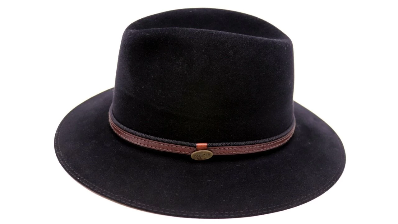 Panizza Fedora Orvieto Haarvilt Zwart 4 Panizza Fedora Orvieto Haarvilt Zwart - Afbeelding 2