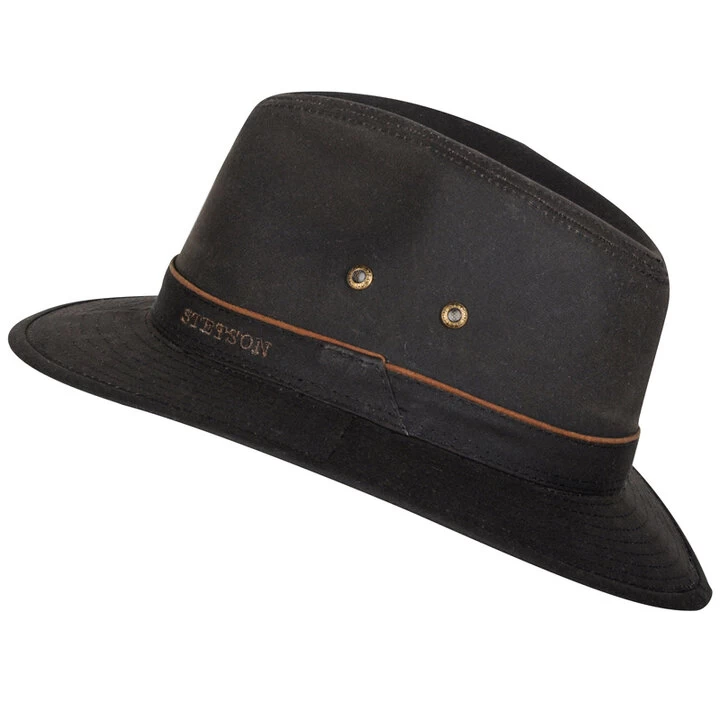 Stetson Traveller Regenhoed Avasun Wax Katoen Bruin 3 Stetson Traveller Regenhoed Avasun Wax Katoen Bruin