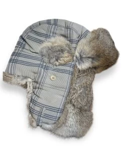 Wigens Aviator Piloten Bontmuts Ruit Beige