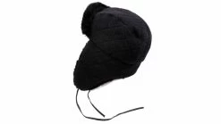 Kamy Piloten Muts Alpaca Wool Faux Fur Zwart