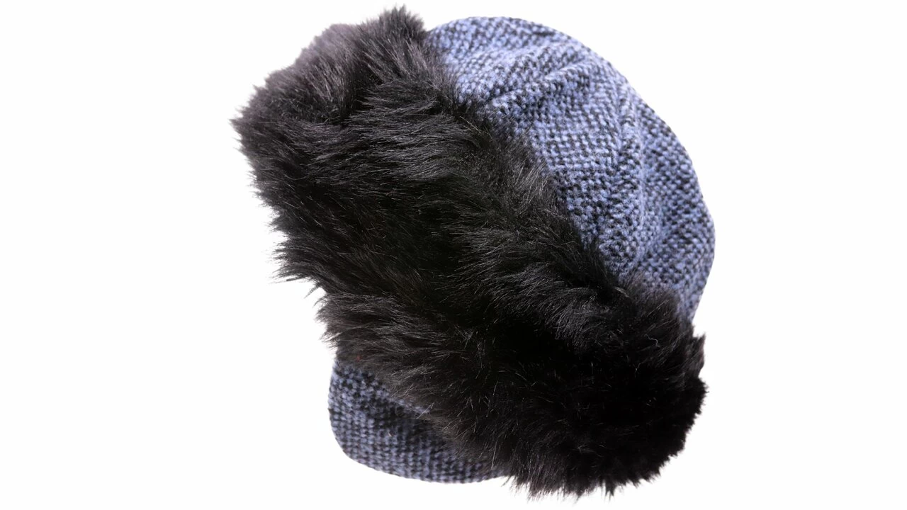 Panizza Cloche Faux Fur Met Oorflappen Blauw En Zwart 5 Panizza Cloche Faux Fur Met Oorflappen Blauw En Zwart - Afbeelding 3