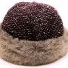Panizza Cloche Faux Fur Bordeaux En Taupe