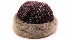 Panizza Cloche Faux Fur Bordeaux En Taupe