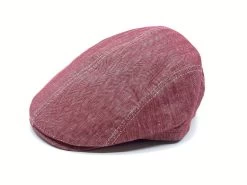 Borsalino Ivy Pet Split Katoen Linnen Mix Rood -Hoeden Winkel 1971952368