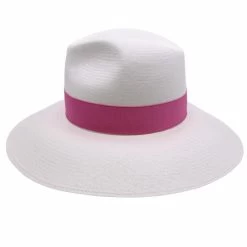 Borsalino Fedora Fino Sophie Panama White And Pink 7 Borsalino Fedora Fino Sophie Panama White And Pink -Hoeden Winkel 1975047570