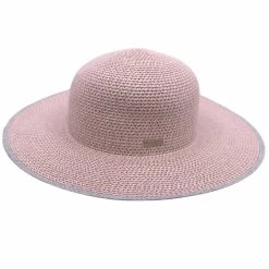 Seeberger Flaphoed Nature Papierstro Pink Light Grey