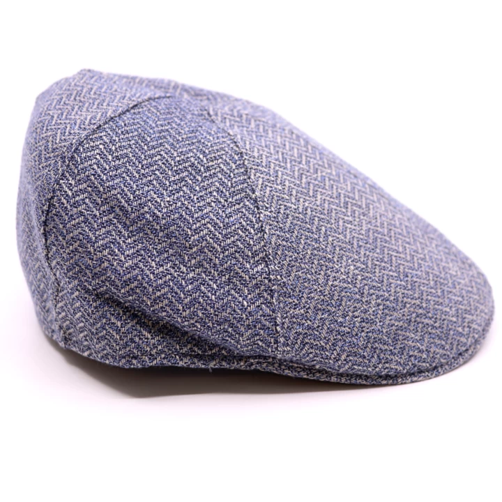 Portaluri Ivy Pet Six Panel Visgraat Linnen En Katoen Jeans Blauw 4 Portaluri Ivy Pet Six Panel Visgraat Linnen En Katoen Jeans Blauw - Afbeelding 2