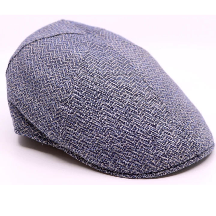 Portaluri Ivy Pet Six Panel Visgraat Linnen En Katoen Jeans Blauw 3 Portaluri Ivy Pet Six Panel Visgraat Linnen En Katoen Jeans Blauw