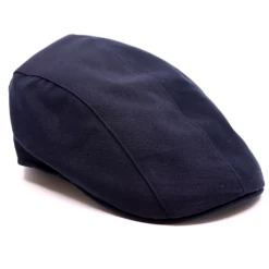 Jos Van Dijck Ivy Pet Split Visgraat Katoen Donkerblauw